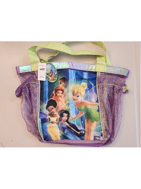 NWT Disney Store Fairies Mesh Beach Bag Tote Tinker Bell Silvermist